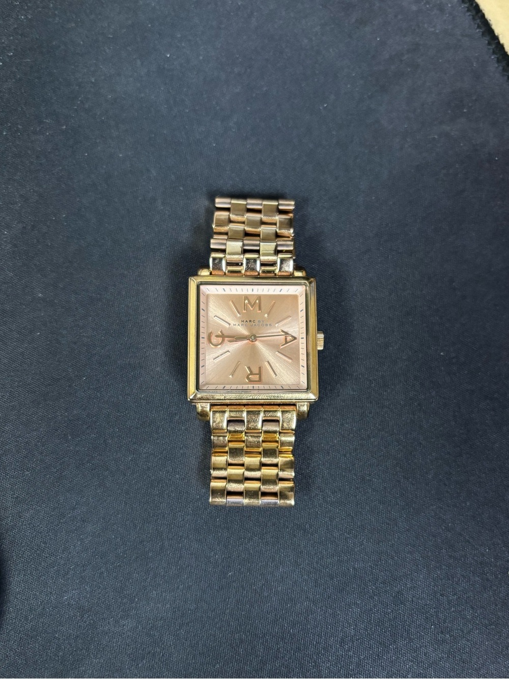 Marc by Marc Jacobs Rose Gold Truman Square Bracelet Watch